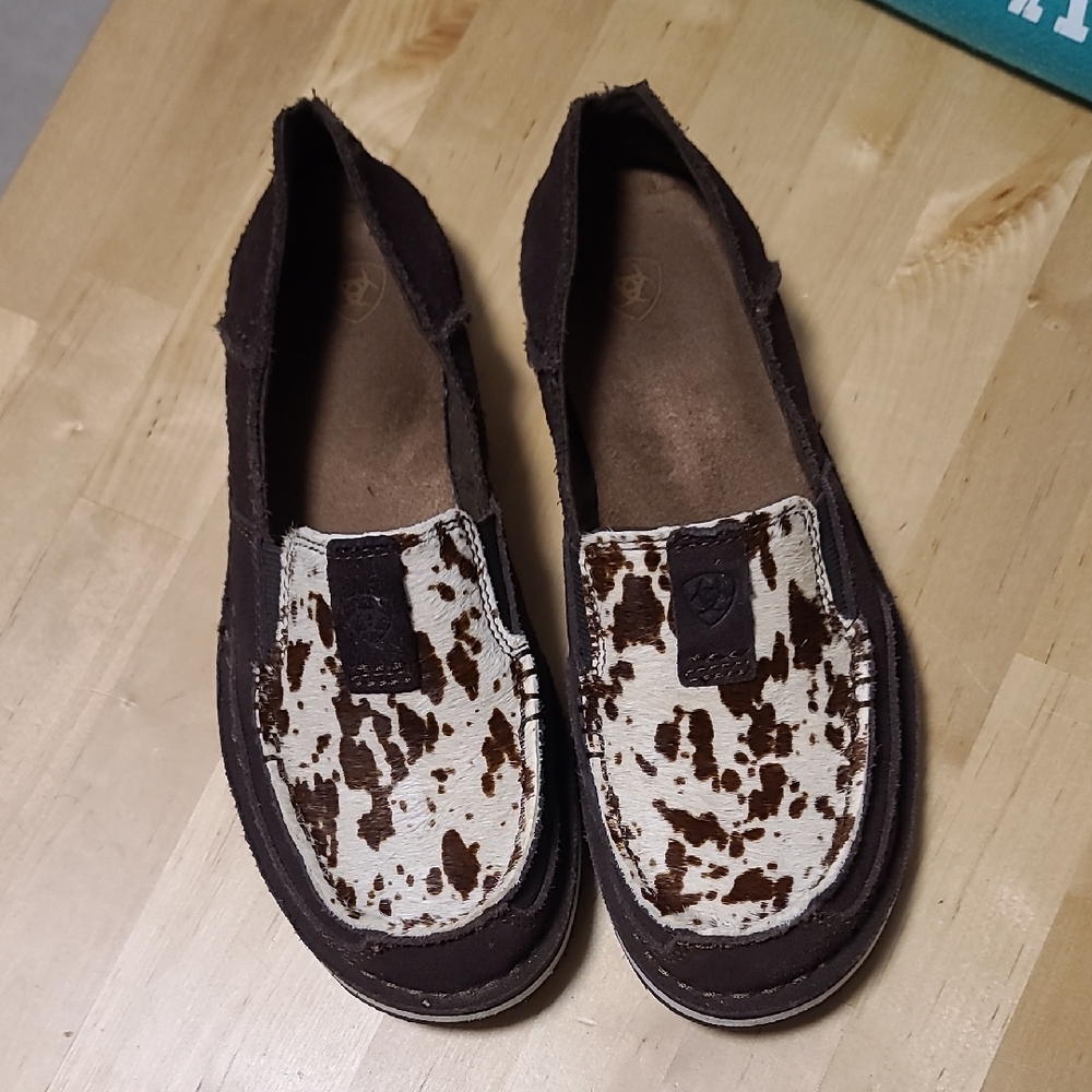 Ariat Cow Print Cruisers